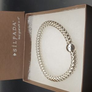 Silpada “Sterling Chic” Sterling Silver Stretch Bracelet B2788